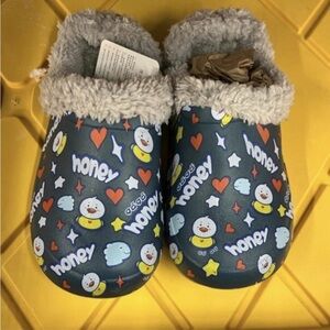 Cozy Cartoon Kids Slippers with Gray Lining 210 mm